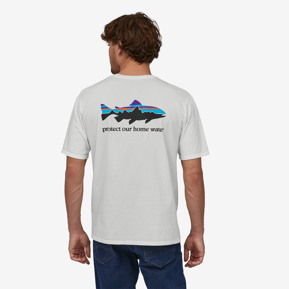 Herren-T-Shirt mit Wasserforellenmotiv aus Bio-Baumwolle