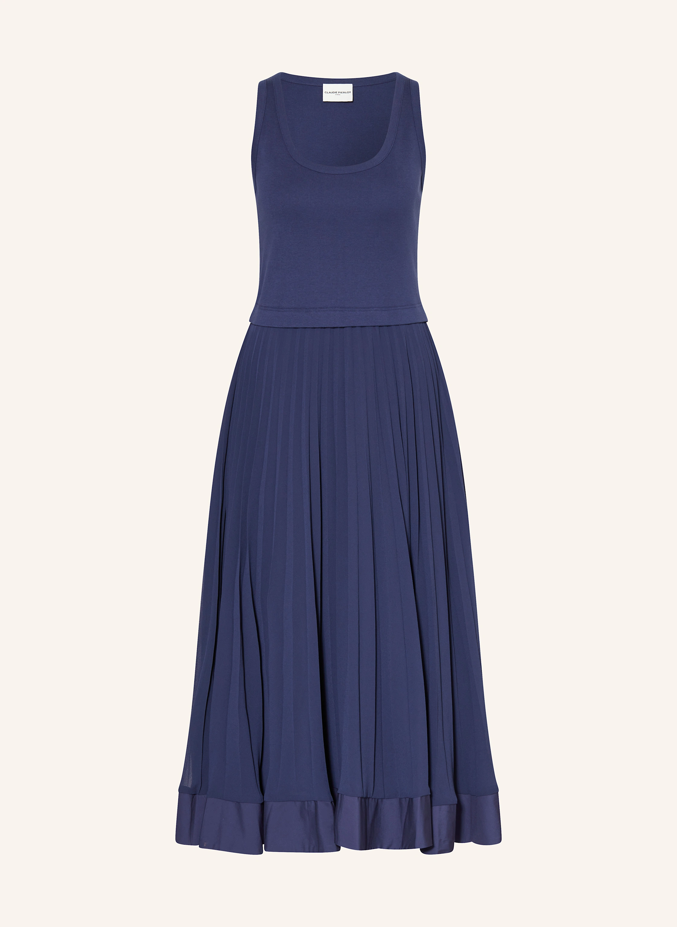 CLAUDIE PIERLOT Kleid im Materialmix mit Plissees