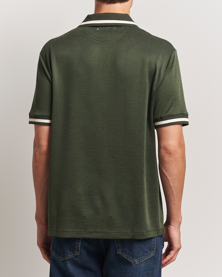 Golden Goose Micro Piquet Knit Polo Grape Leaf