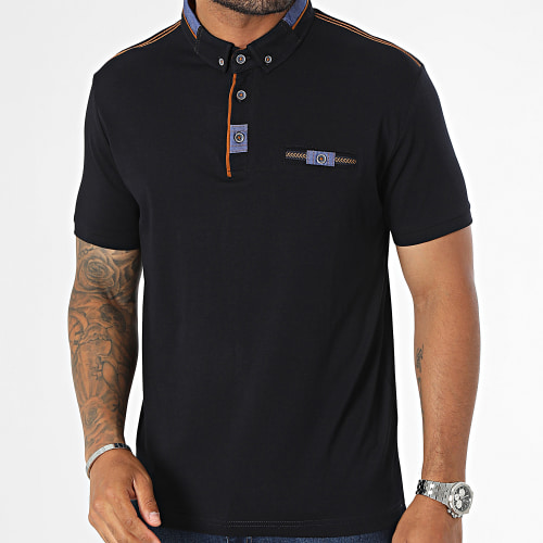 Polo Manches Courtes Bleu Marine