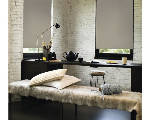 Soluna verduisterend rolgordijn V4, effen taupe, 60x190 cm