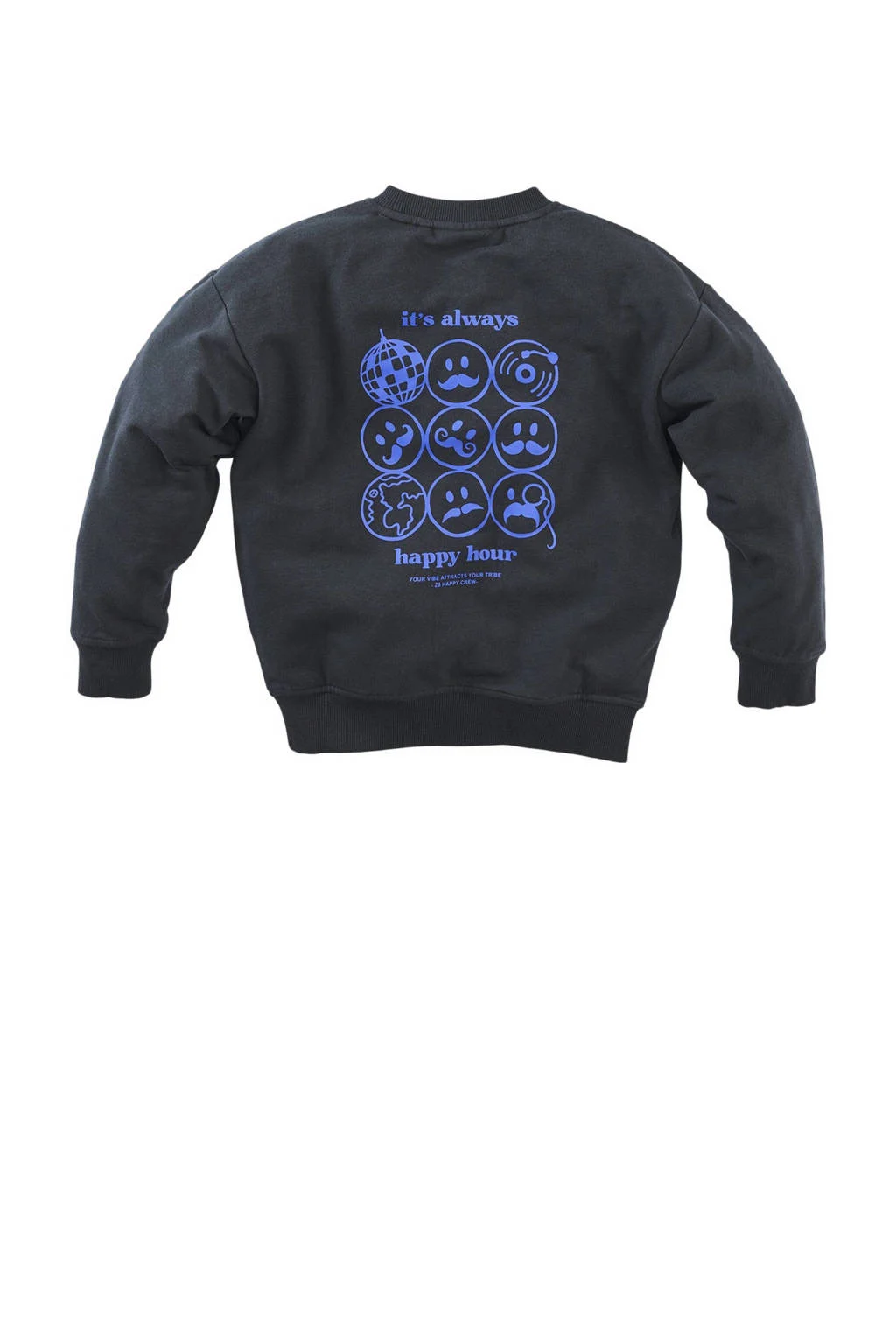 Z8 sweater Mikah met backprint donkerblauw