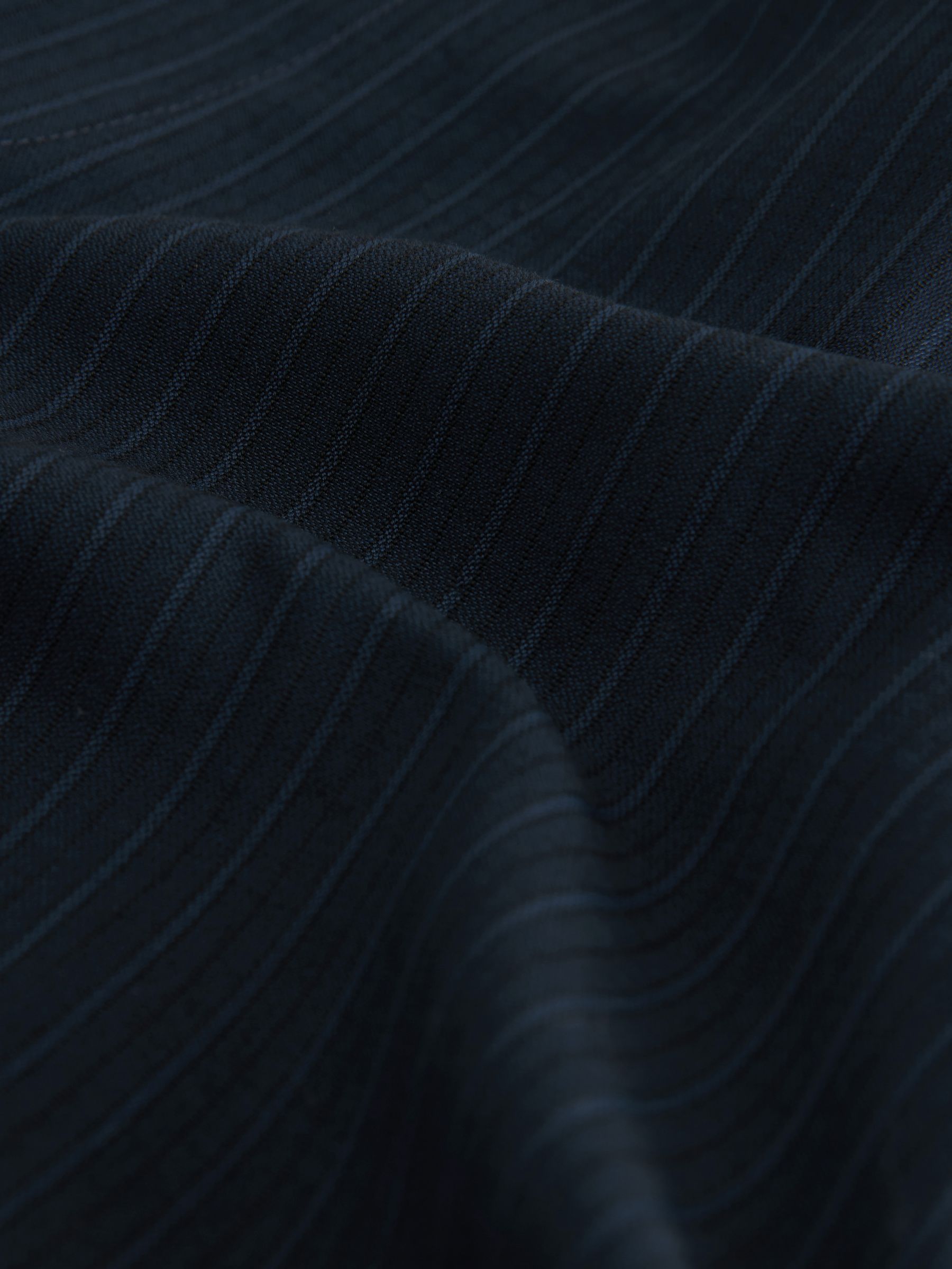 Donkerblauw - Slim-fit gestreepte kostuumbroek