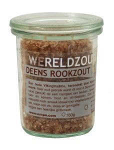 Esspo Wereldzout deens rookzout glas 160g