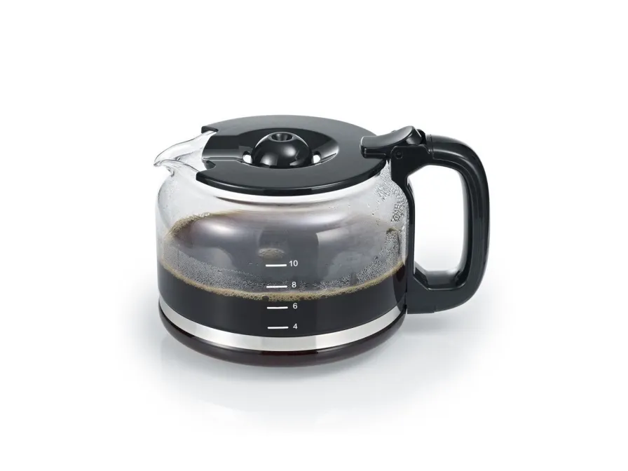 SEVERIN KA 4810 - Kaffemaskine - 10 kopper - rustfrit stål/sort
