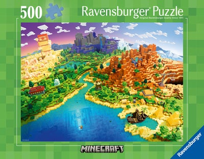Ravensburger World of Minecraft Puslespill 500 Brikker