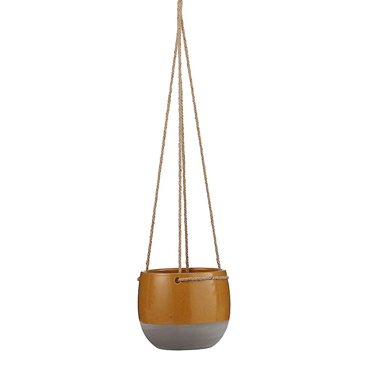 Suspension céramique Resa ocre ø13,5 x h.11,5 cm