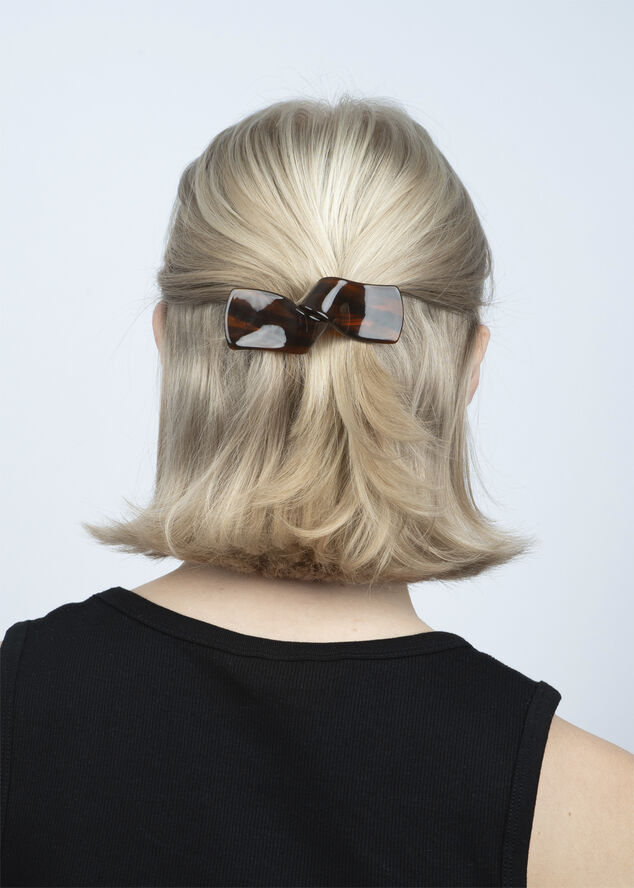 Sui Ava Classic Knot Clip Golden brown