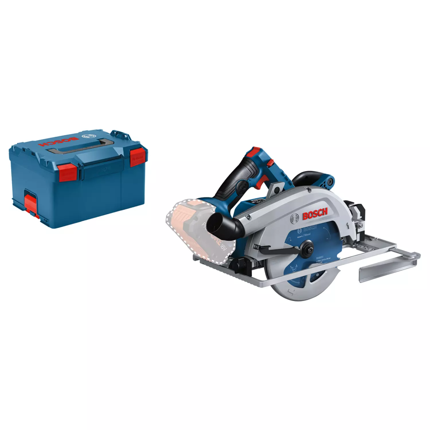 Bosch GKS 18V-68 GC 18V Li-Ion accu BiTurbo cirkelzaag body in L-Boxx - 190 x 30 mm - koolborstelloos