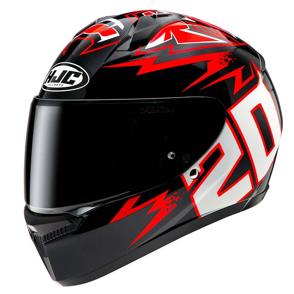 HJC - Casque C10 Diablo Mask MC1 / Noir / Rouge / Blanc