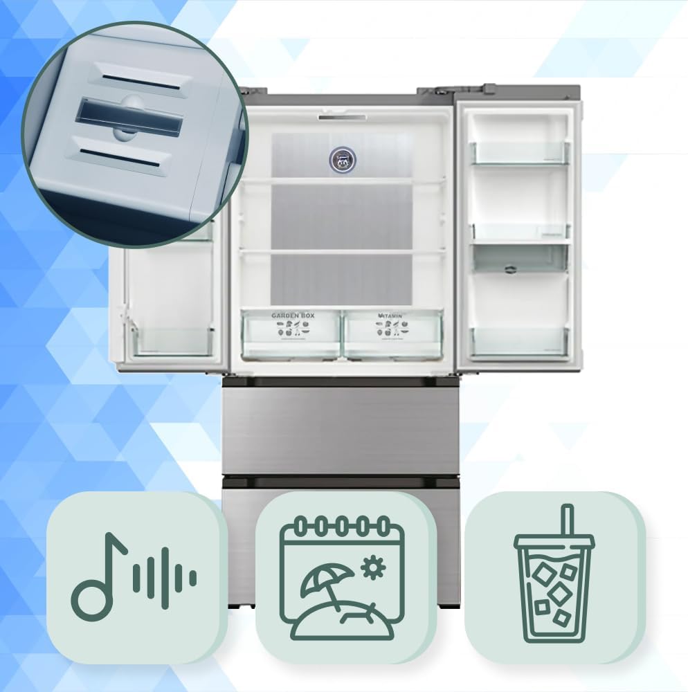 Kaiser Side-by-Side Kühlschrank KS 80420 R Kühl-Gefrierkombination Edelstahl mit Anti-Touch-Effekt | 1 Inverter | No Frost | Cloud Fresh | Wasserspender | IceMaker | VitaminPLUS | Super Frost | 506 L