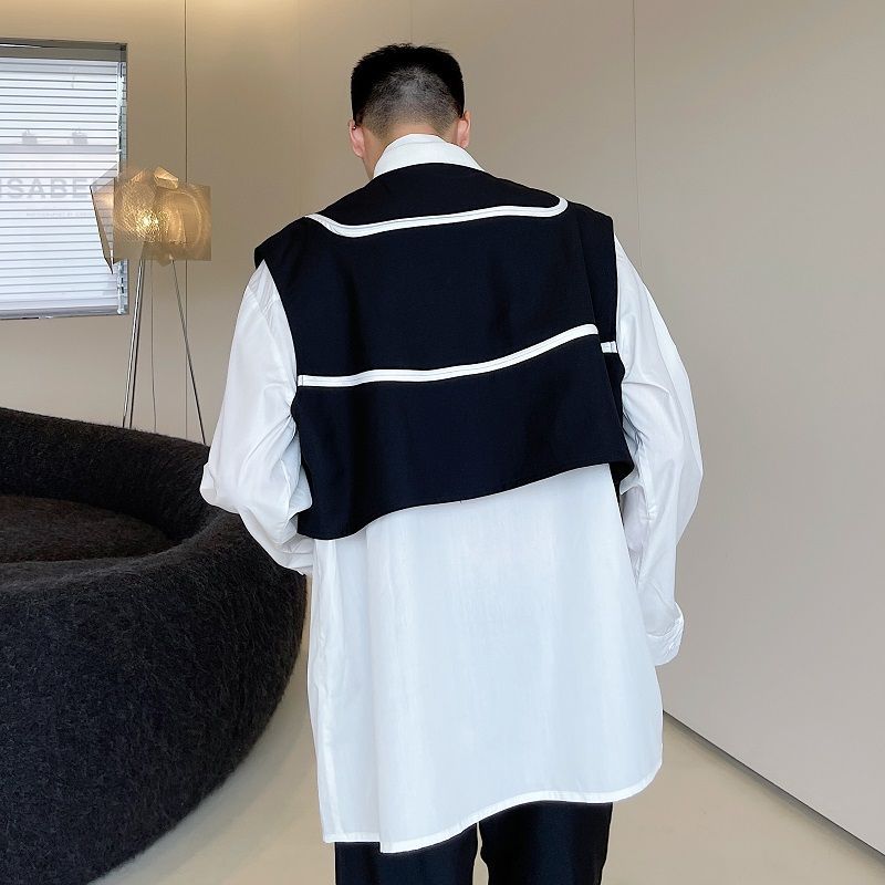 Bjorn - Tweekleurig cropped vest
