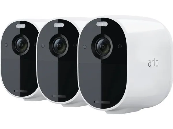 Arlo Essential - Netværksovervågningskamera - indendørs, udendørs - vejrbestandig - farve (Dag/nat) - 1920 x 1080 - 1080p - audio - trådløs - WiFi - H.264 (pakke med 3)