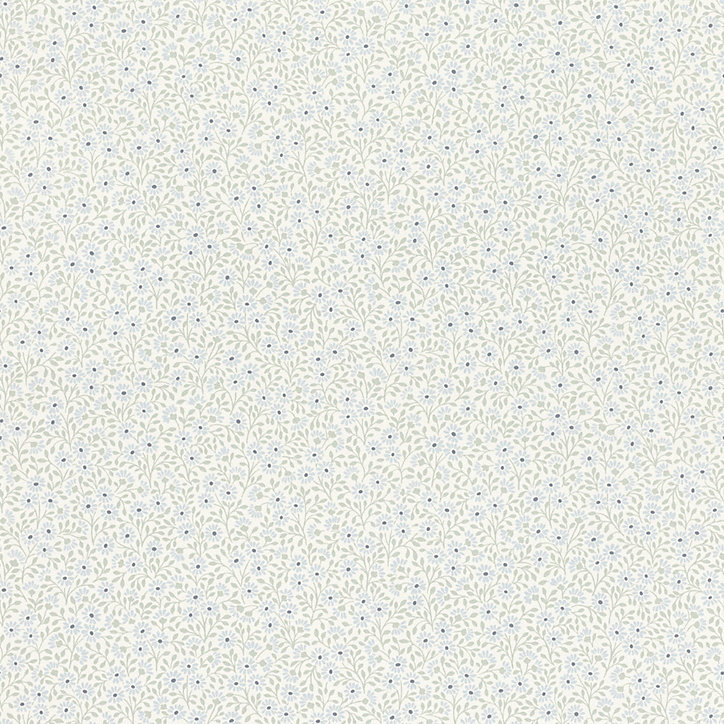Papier peint vinyle intissé enfant bambino motif fleurs bleu Rasch L.10m x l.53 cm