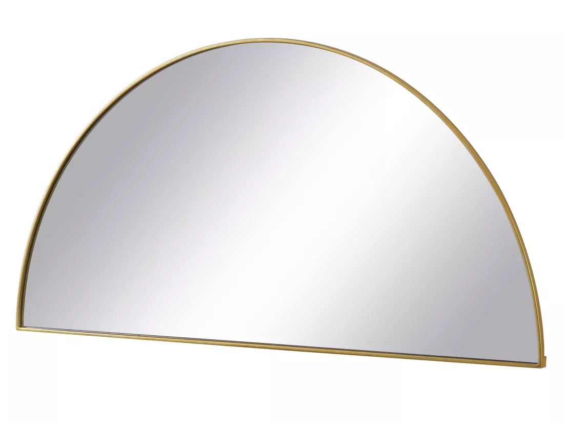 Miroir demi-cercle design en métal - L.50 x H.100 cm - Doré - GAVRA