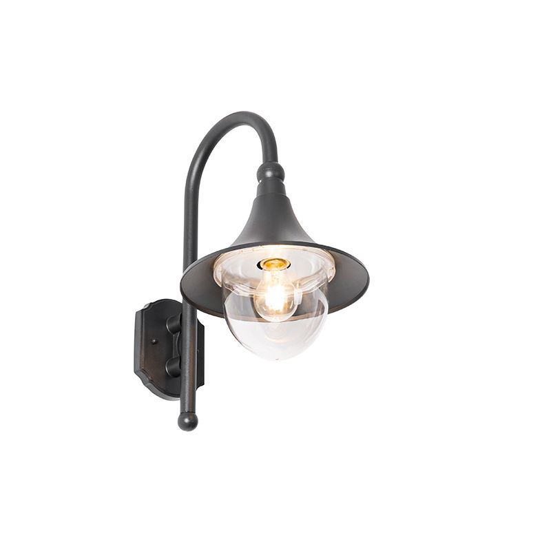 Klassieke buiten wandlamp zwart IP44 - Daphne