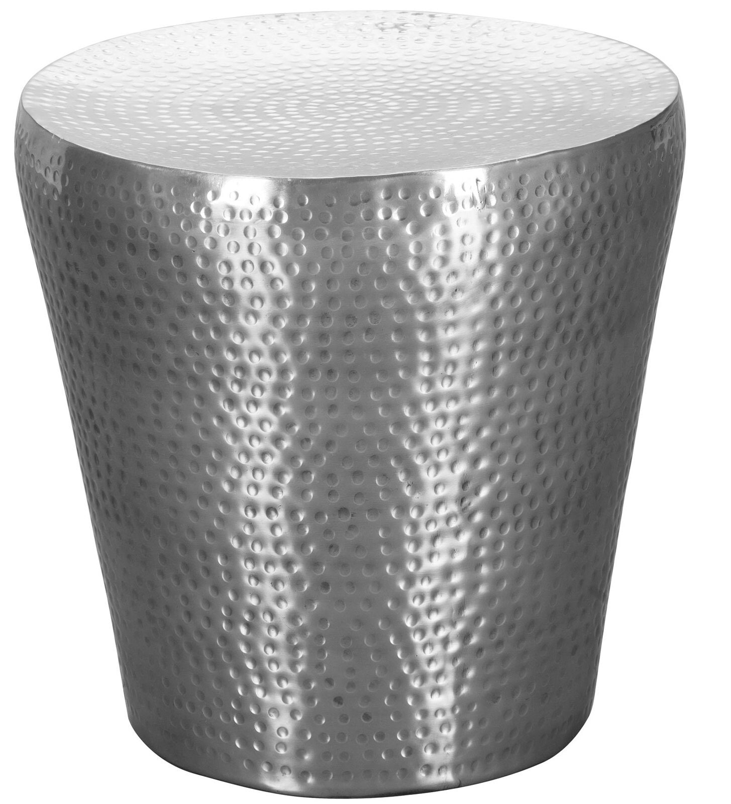 Beistelltisch rund 40 cm Silberfarbig