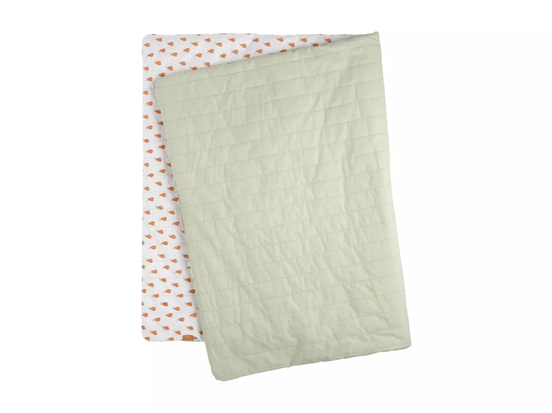 Couvre lit bébé 90x140 cm en coton Vert tilleul