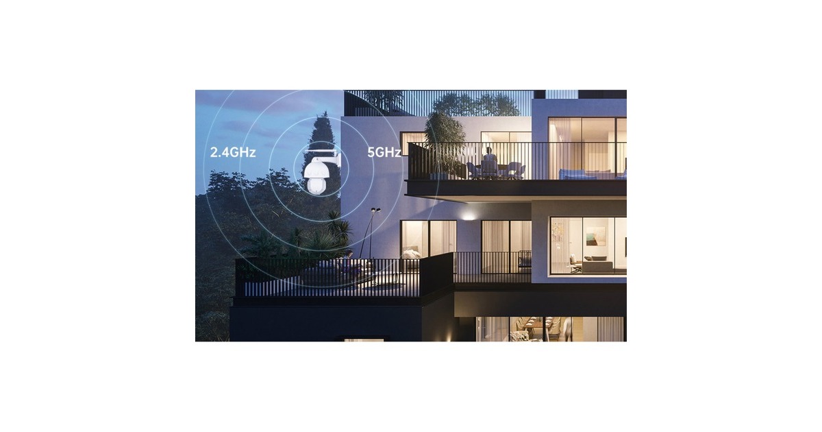 FoscamSD8P, 4K/8MP Dual-Band WiFi PTZ beveiligingscamera  (Zwart)
