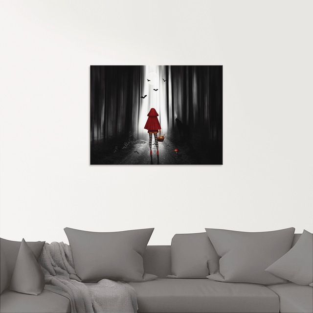Artland Glasbild »Das Rotkäppchen auf High Heels« Dark Fantasy 1 Stk. tlg. in verschiedenen Grössen