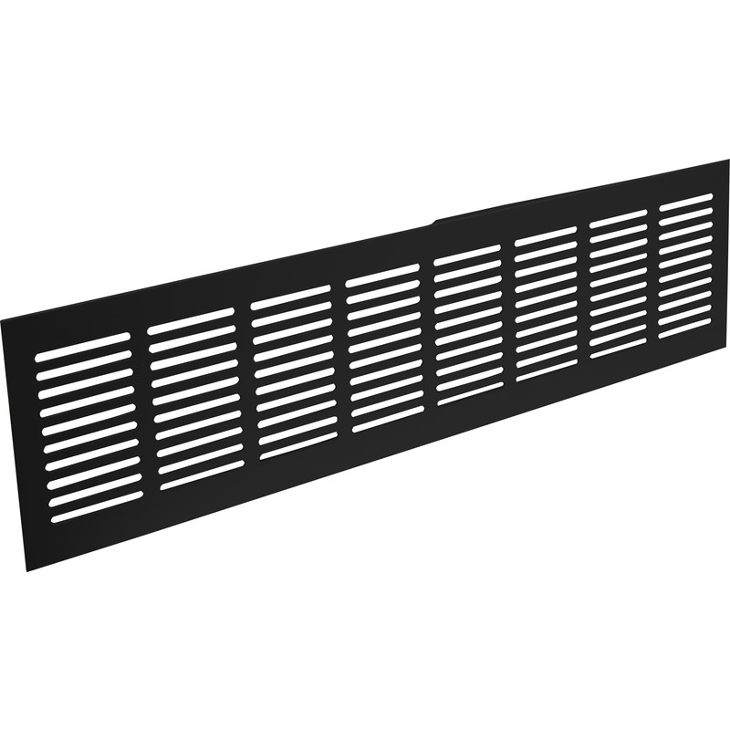 Plintrooster aluminium 400 x 100mm zwart