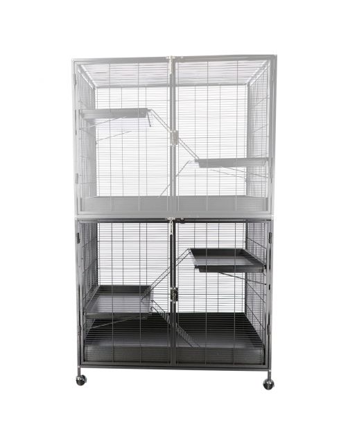 Keddoc Rattenkooi Animal Home Penthouse Bottom - Dierenverblijf - 93.5x63x83.5 cm Antraciet