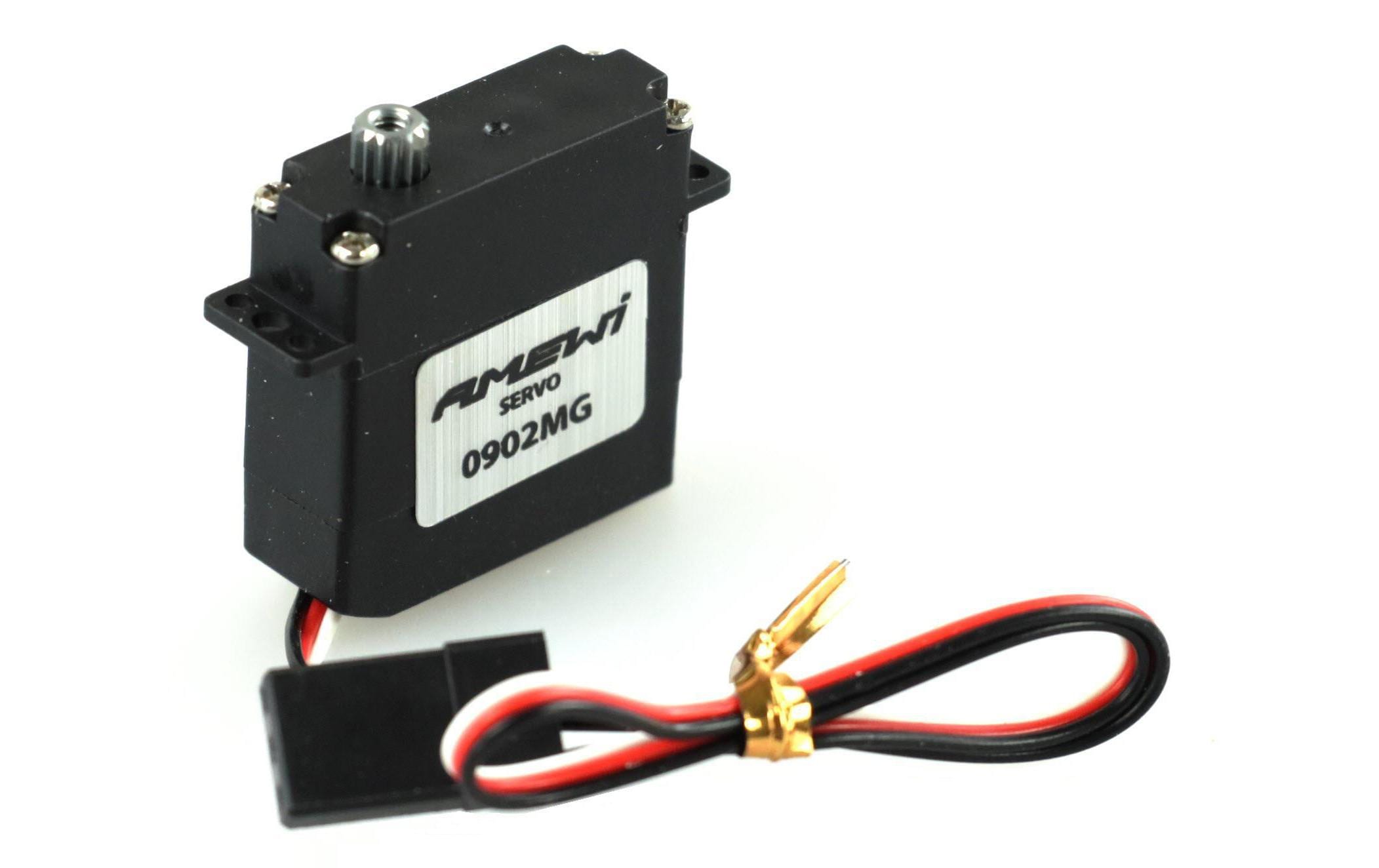 Micro Servo AMX Racing 0902MG 1.9 kg, 0.1 s, DigitalFlaches Servo mit Metallgetriebe für Flugmodelle
