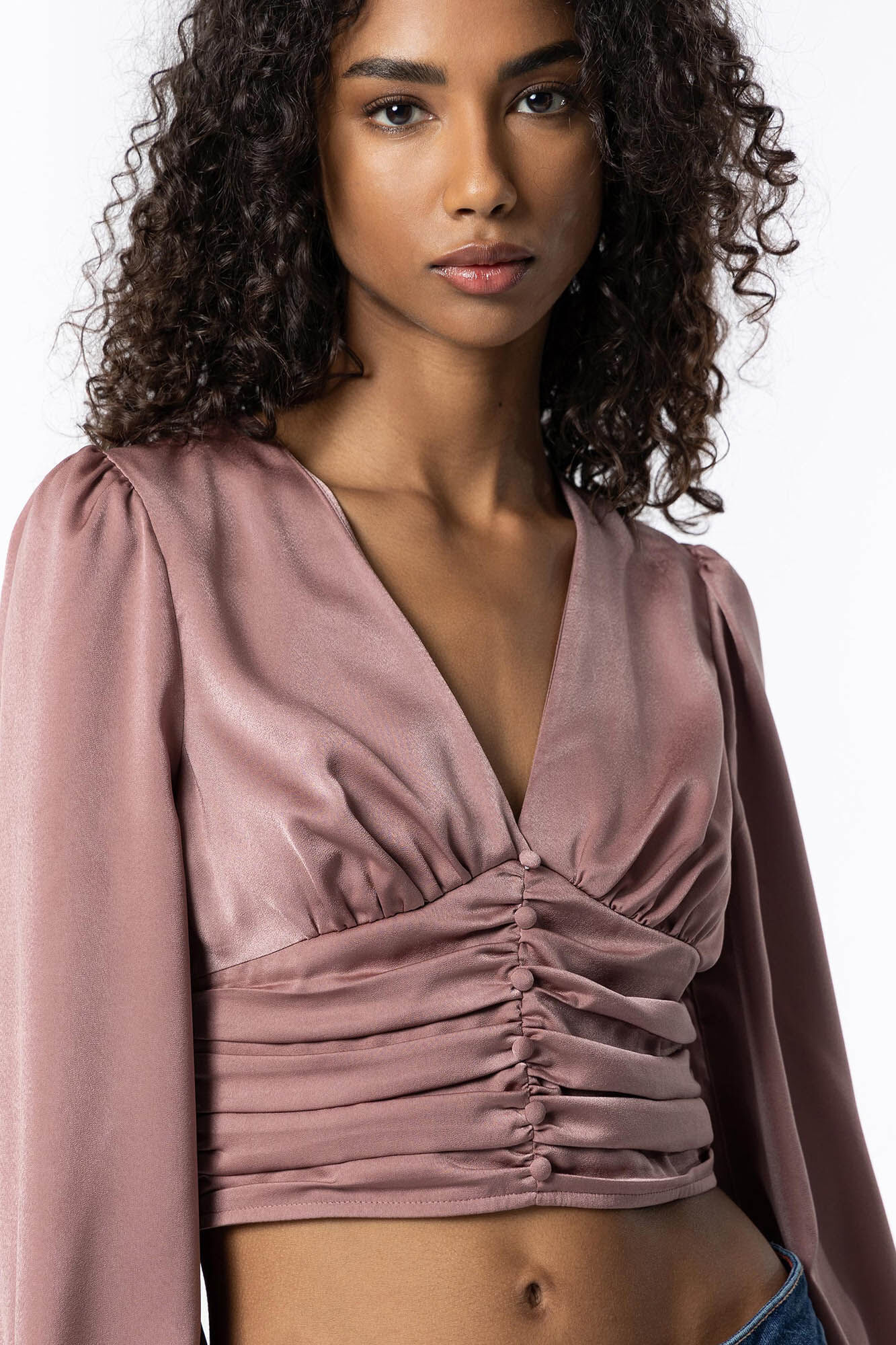 Blusa de cetim