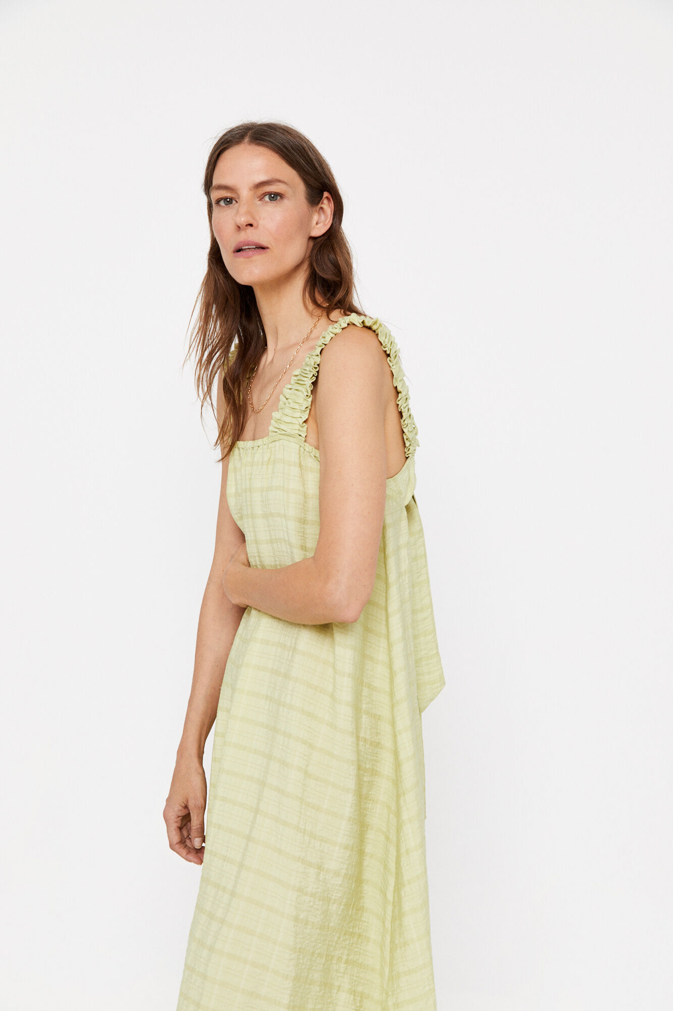 Vestido de alças finas - Verde
