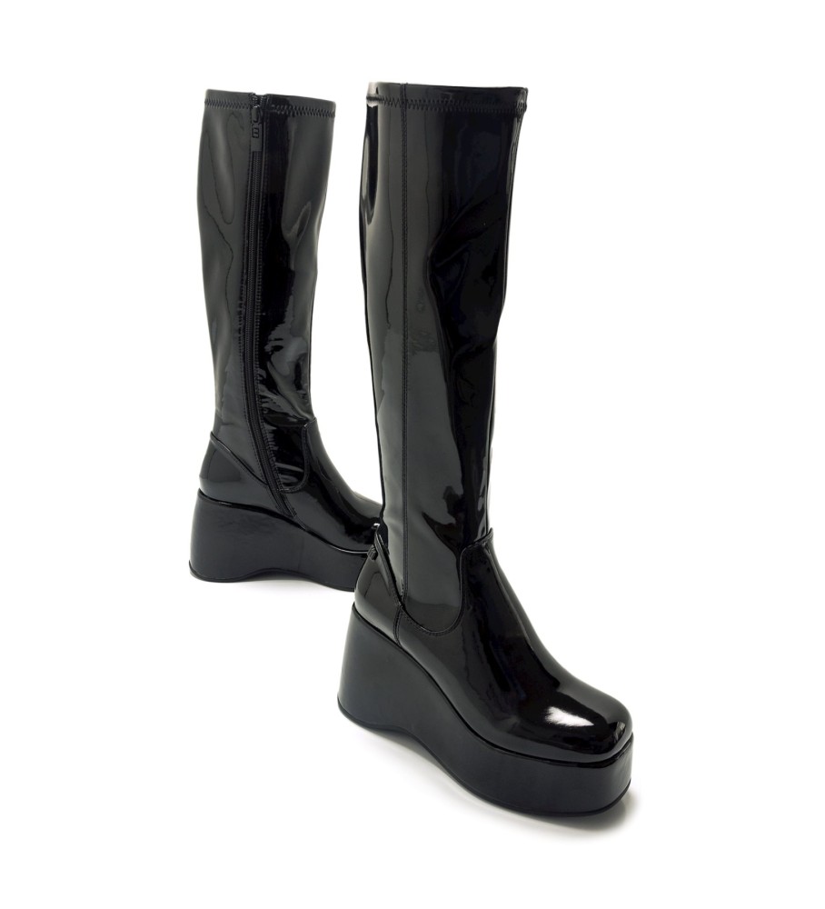 Botas Mustang Night, pretas - Altura do salto: 9 cm -
