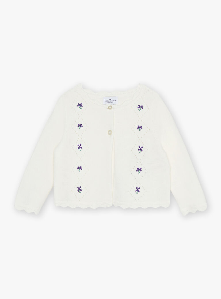 Gilet ivoire en tricot