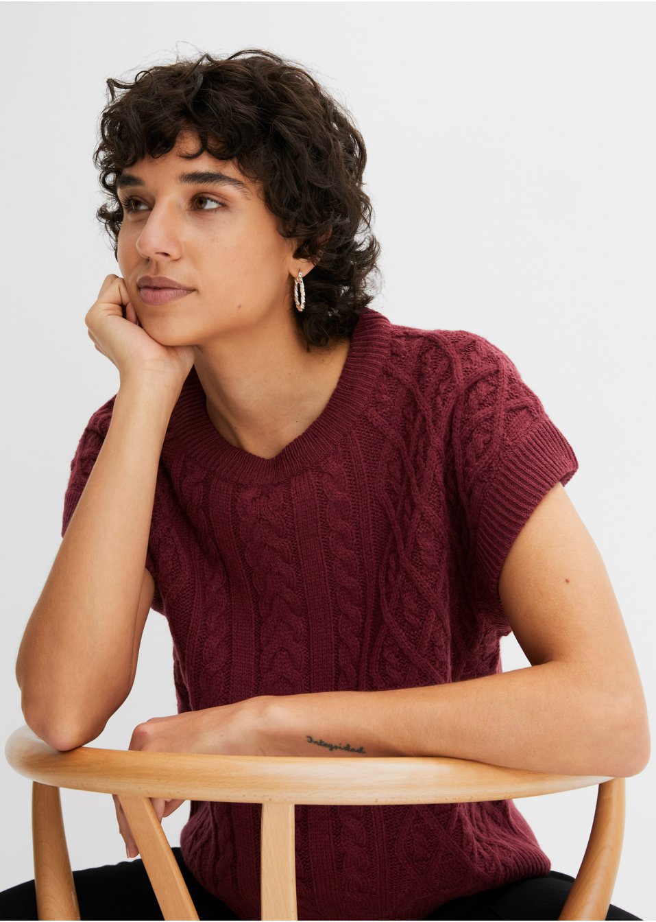 Pull boxy sans manches