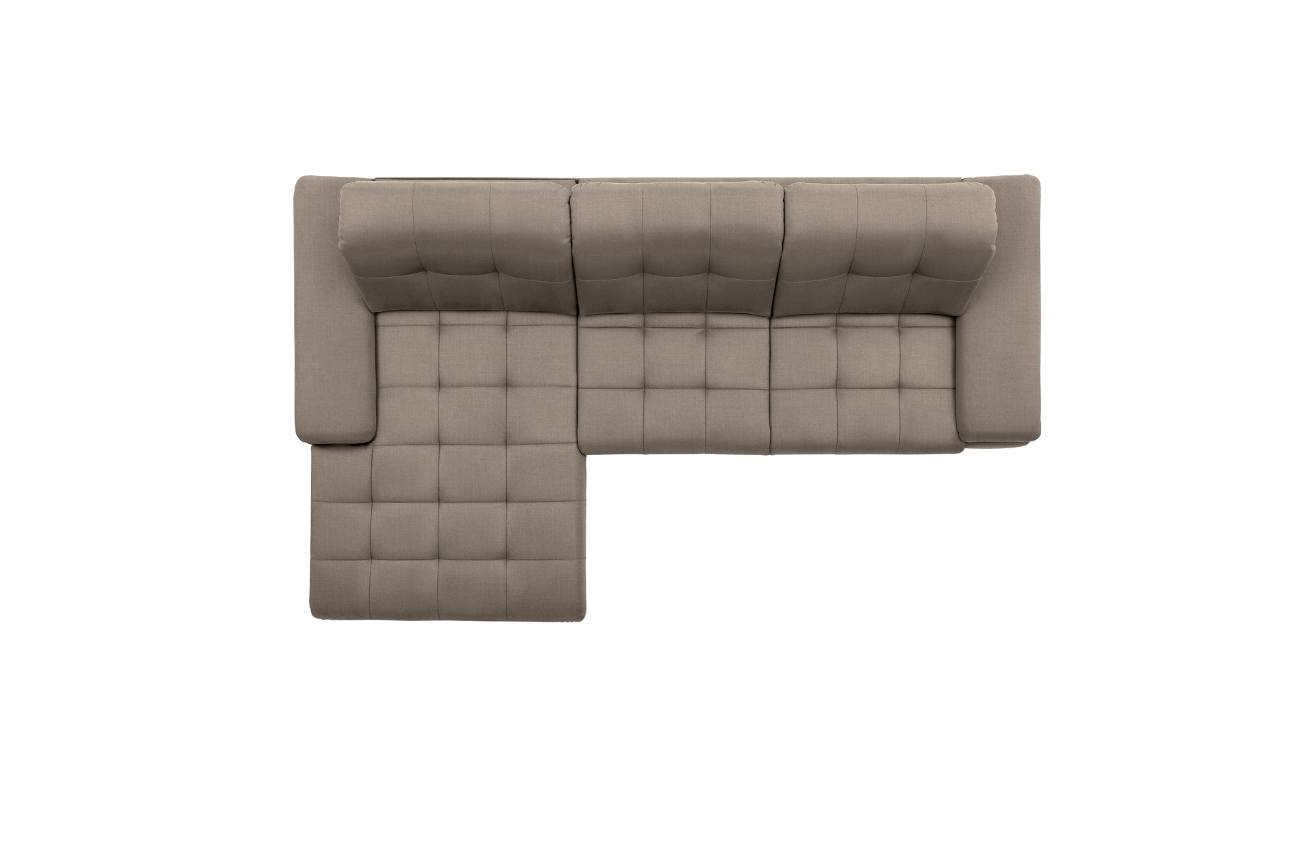 polsterpower Ecksofa - Miro mandel - Basismodell - Recamiere links