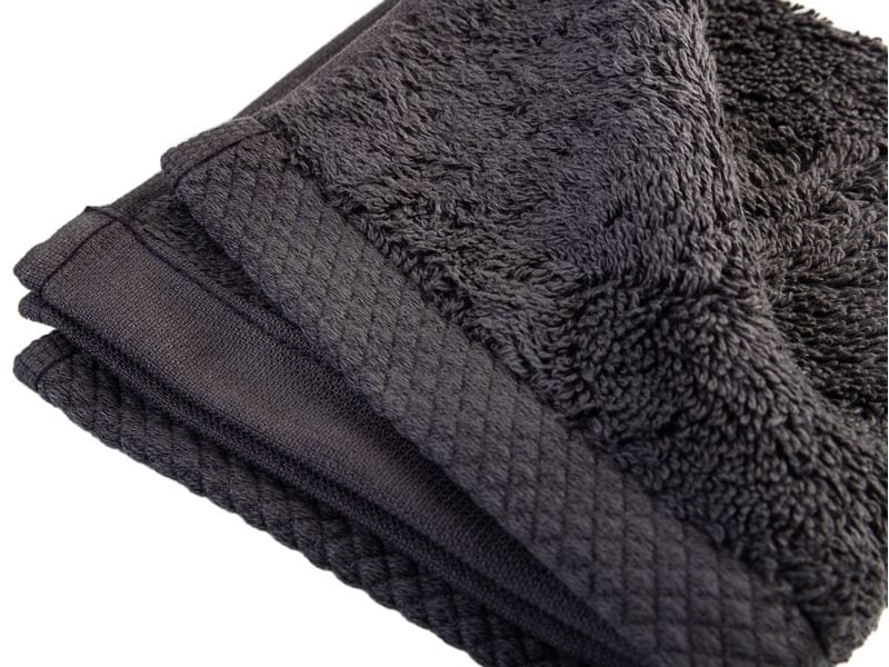 COCON Waschlappen 3 Stück, Anthrazit Kleines Frottiertuch zum waschen
