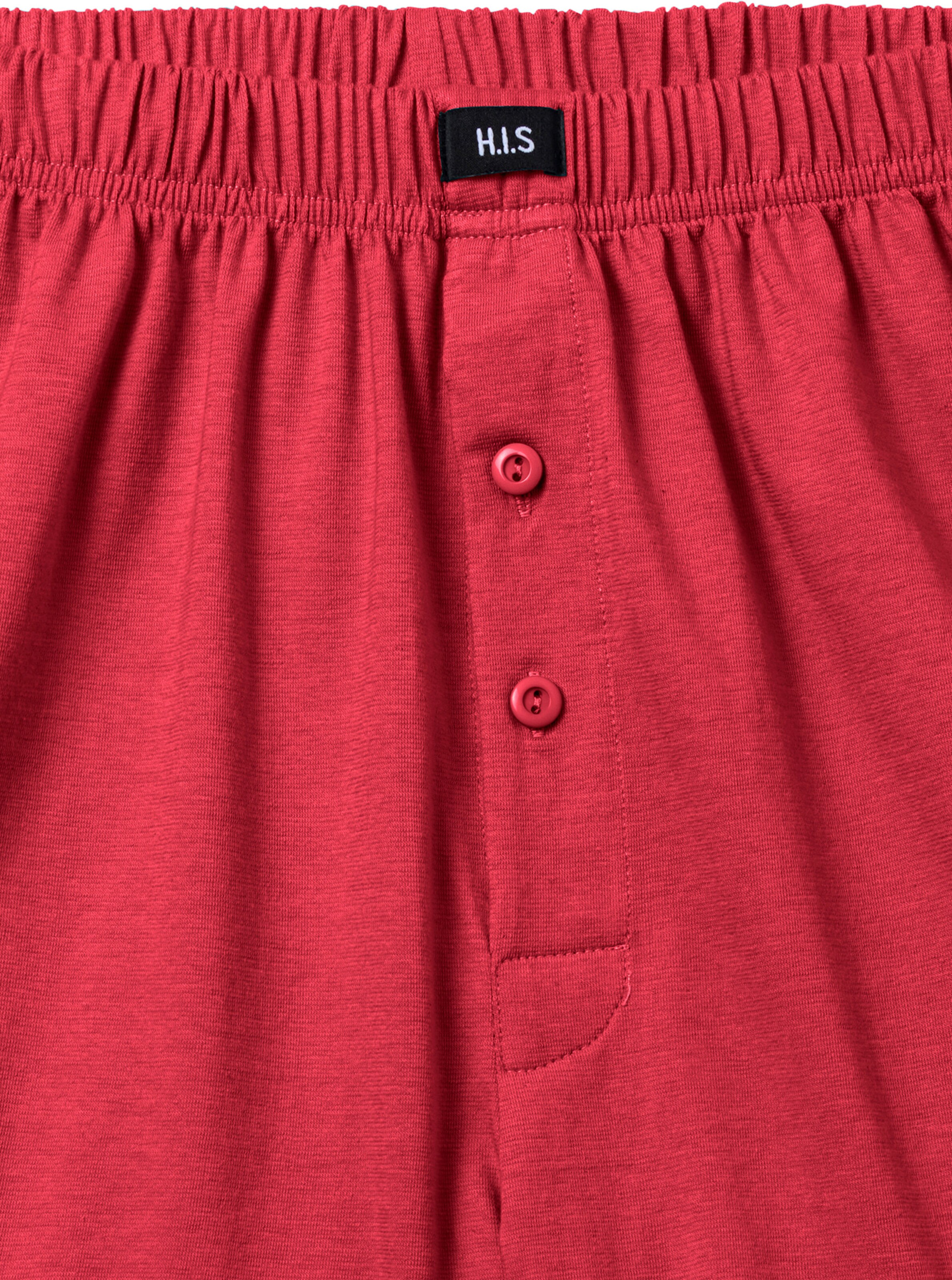 H.I.S Weiter Boxer in rot, blau, marine, khaki, grau-meliert