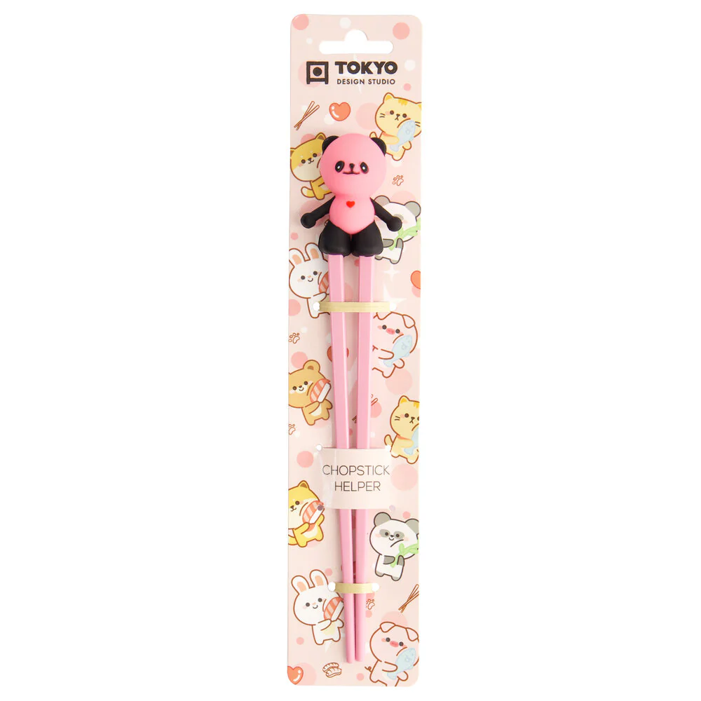 Tokyo Design Studio  Children spisepinde, Panda Pink - 22 cm.