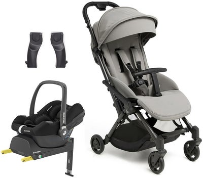 Beemoo Easy Fly Lux 4 Trille inkl Maxi-Cosi CabrioFix Babybilstol & Base, Stone Grey