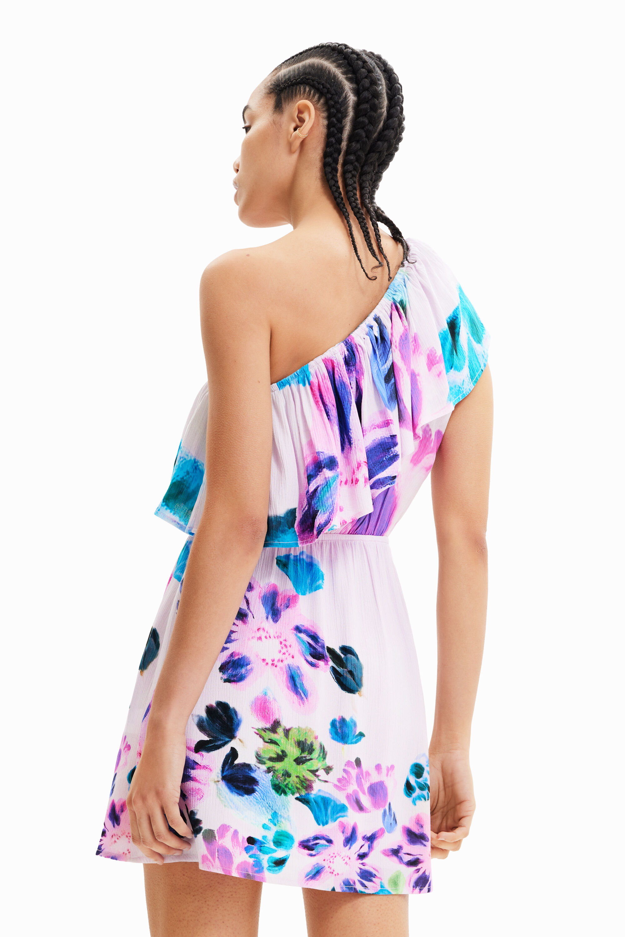 Robe courte asymétrique M. Christian Lacroix