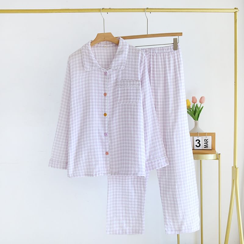 molpes - Pyjamaset: shirt met lange mouwen en patroon + broek