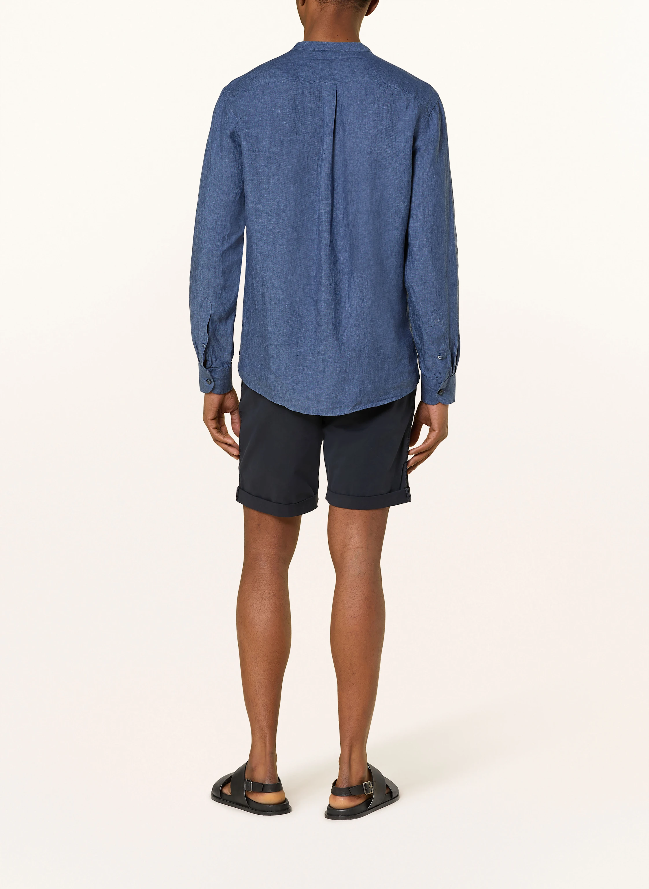 OLYMP Leinenhemd Casual regular fit mit Stehkragen