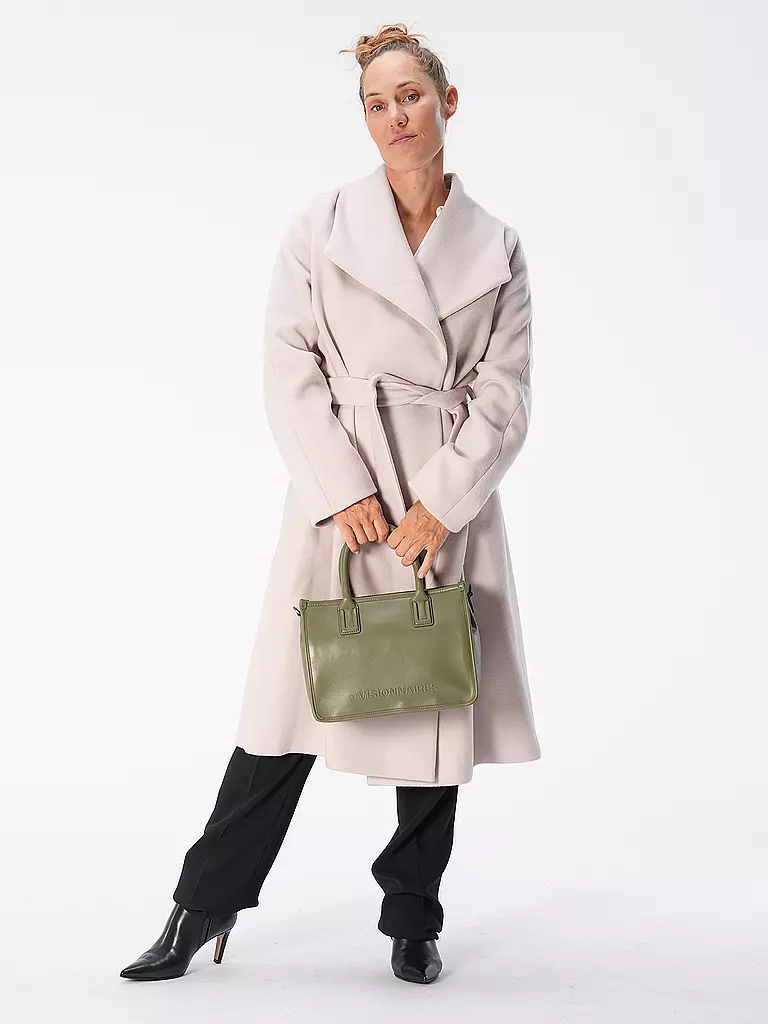 LES VISIONNAIRES Ledertasche - Tote Bag LENA SILKY olive
