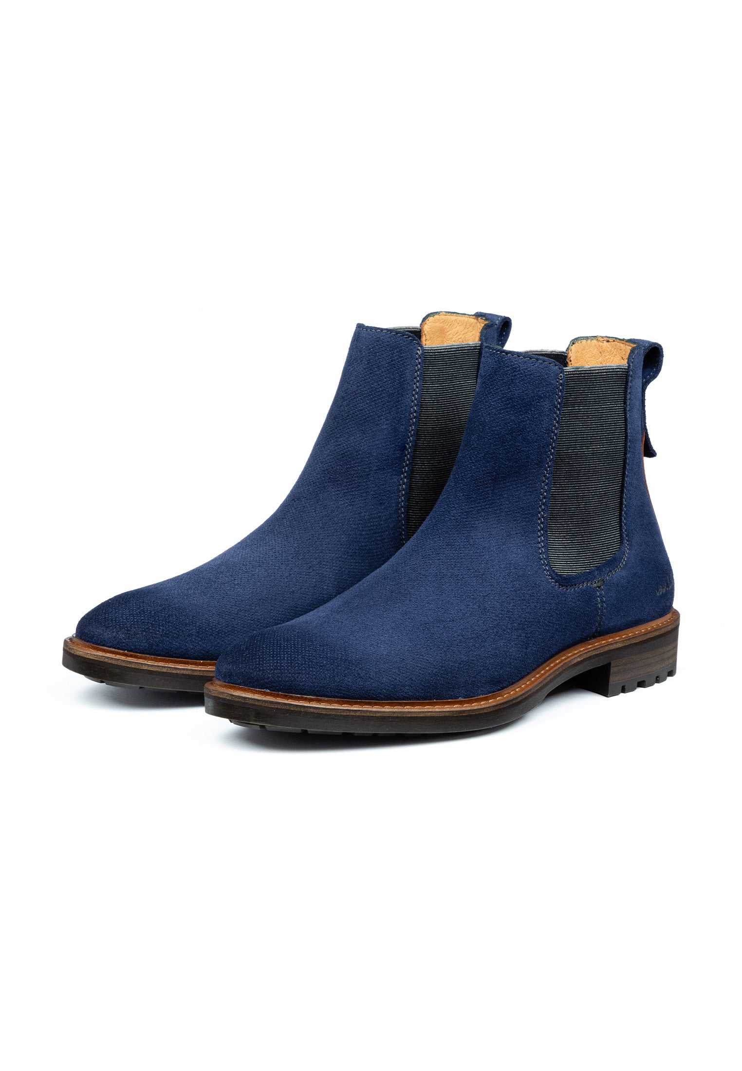 Blauw suède Rigi chelsea boot