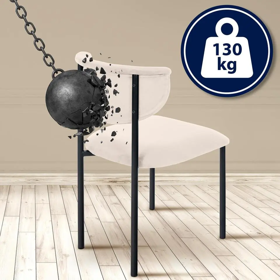 CLP Eetkamerstoel Gambell Fluweel - creme