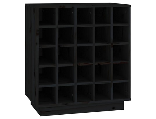 VIDAXL - Armoire à vin noir 55,5x34x61 cm bois de pin massif
