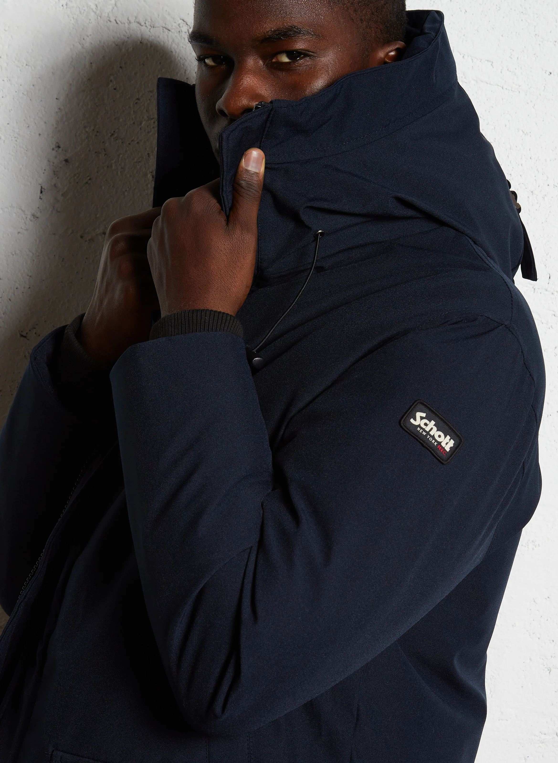 Parka à capuche| Bleu