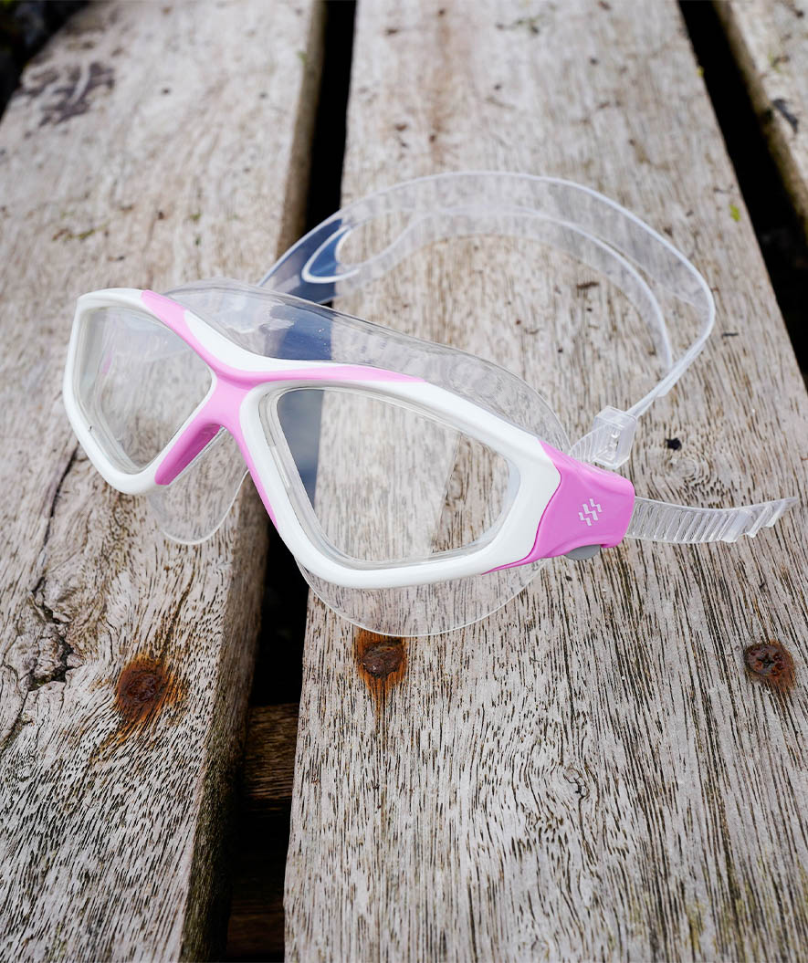 Watery svømmemaske til voksne - Mantis - Pink/klar