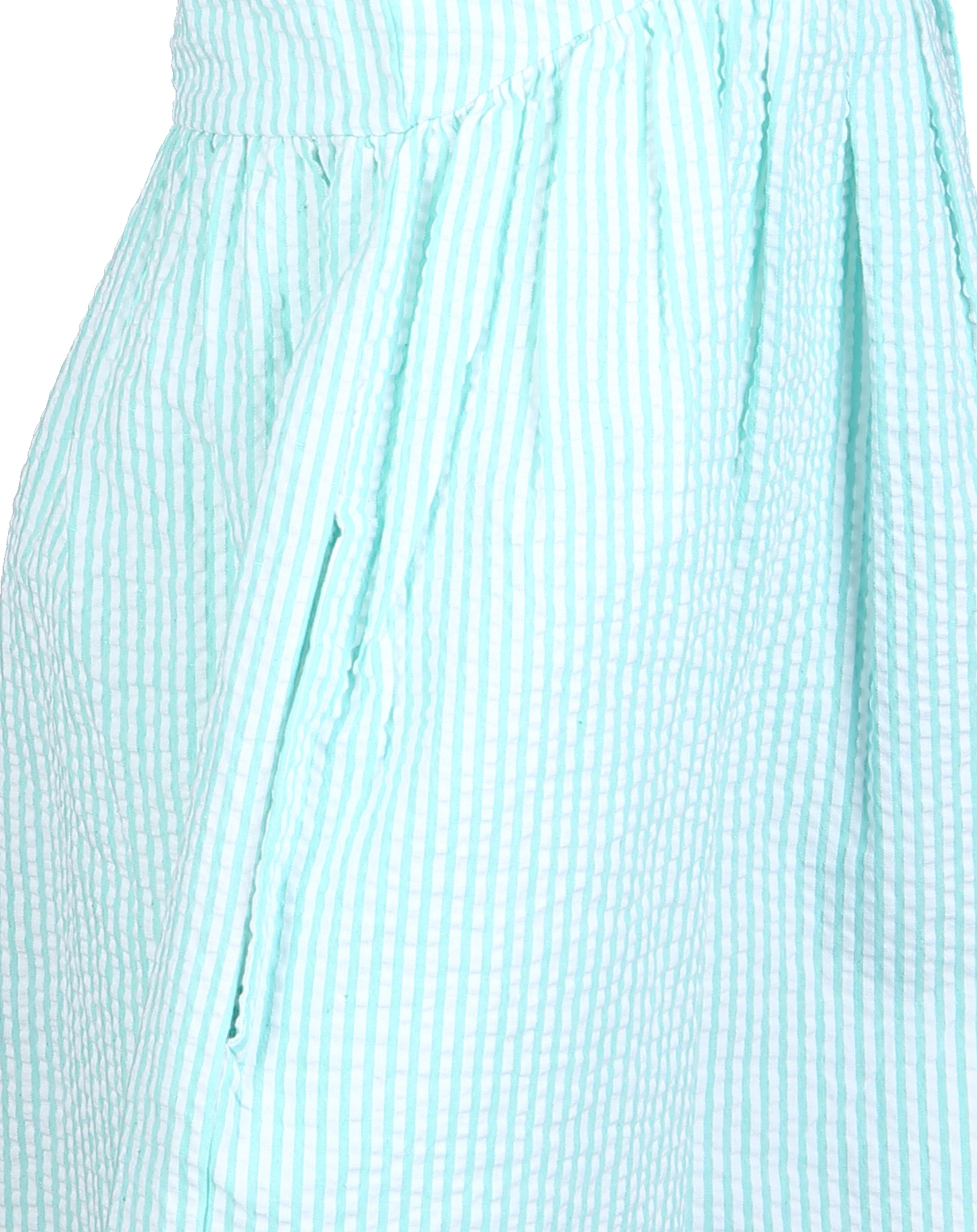 Popelin-Kleid STRIPES in türkis