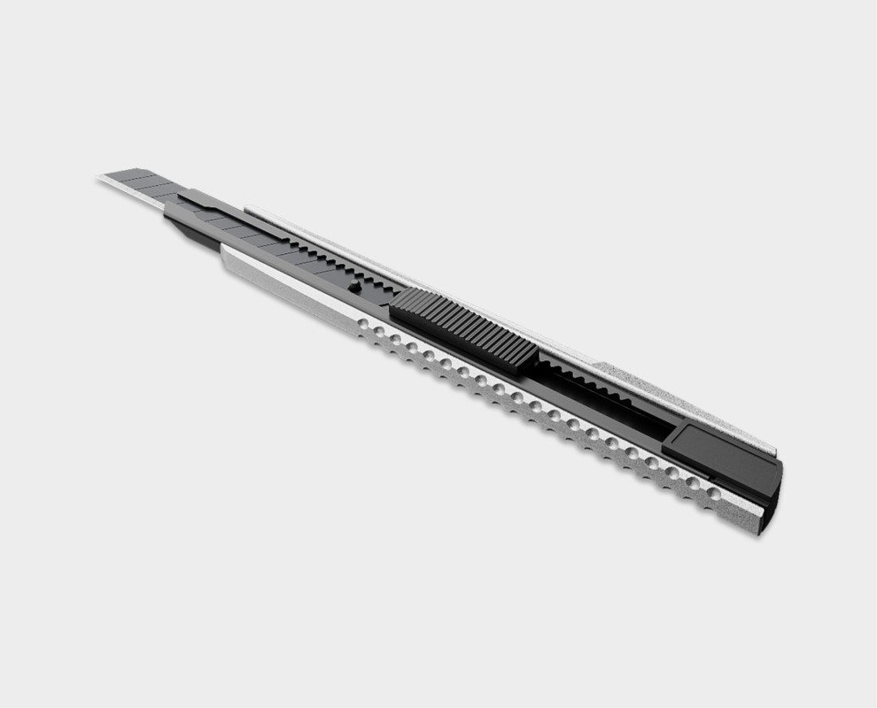 HP-100.9 Aluminium Cutter Teppich Messer Werkzeug DIY Tool Japanmesser mit 9mm Klinge (41-1310.010) - Silber