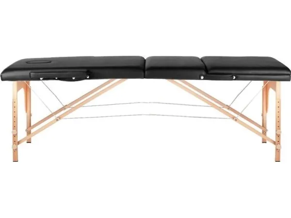 Activeshop sammenklappelig massagebriks 3-delt, træ, model Comfort Activ FIZJO, sort