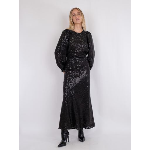 Neo Noir Vicky Sequins Nederdel, Sort, 36